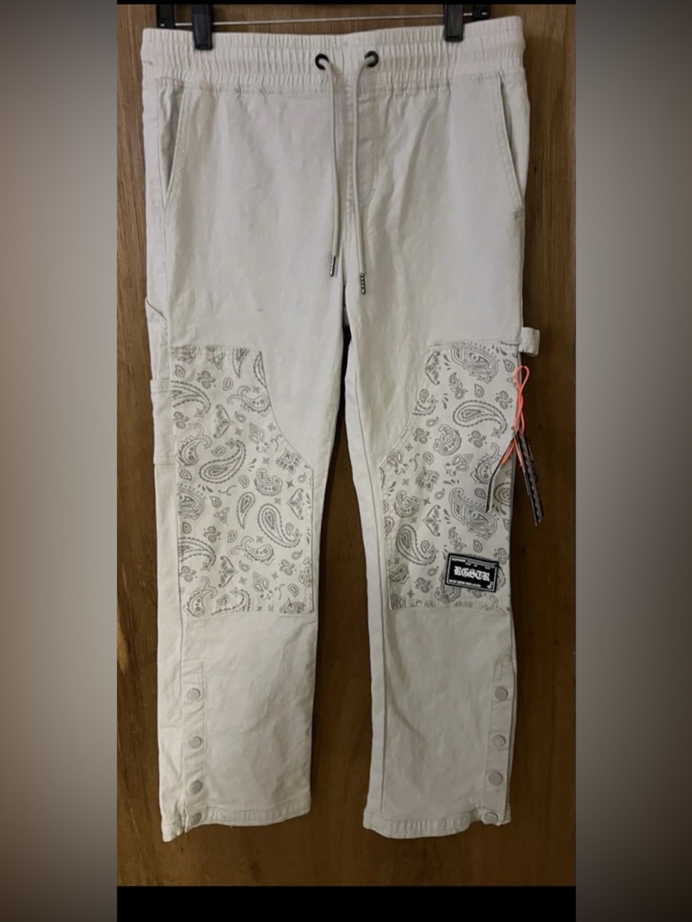 RGSTR cargo jeans . Size S.  Premium Tech drawstring. Buttoned Cuff. Stone color